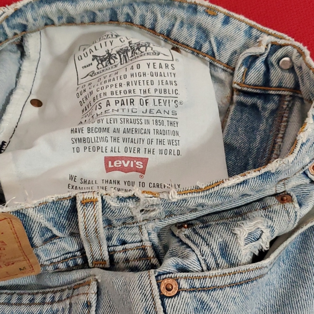 LEVI'S loose fit Straight Leg distressed 12 Med. - Picture 7 of 14